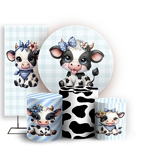 KIT Redondo Trio e Faixa - Vaquinha - Sublimado 3D