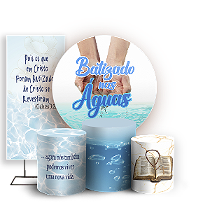 KIT Redondo Trio e Faixa - Religioso Evangelico - Sublimado 3D