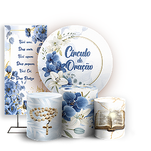 KIT Redondo Trio e Faixa - Religioso Evangelico - Sublimado 3D