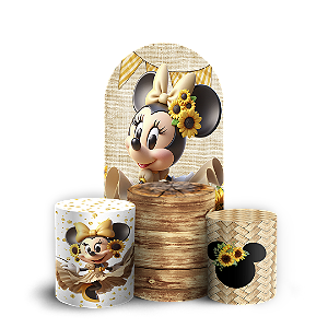 Faixa Lateral e Trio Cilindro Sublimado 3D Vest Facil - Minnie