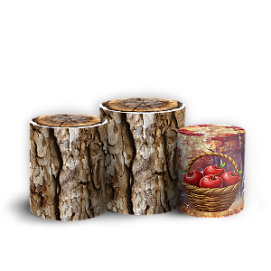 Trio Cilindro - Branca de Neve - Sublimado 3D