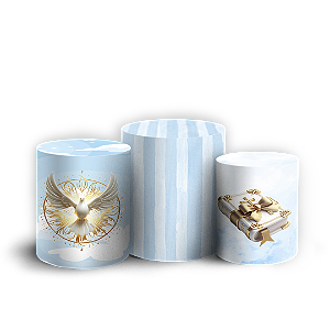 Trio Cilindro - Anjos Batismo - Sublimado 3D