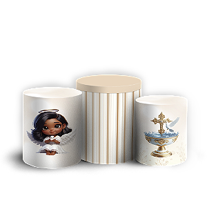 Trio Cilindro - Anjos Batismo - Sublimado 3D