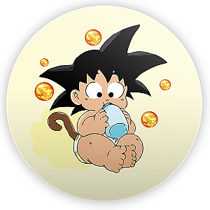 Painel Redondo - Goku Dragon Ball - Sublimado 3D