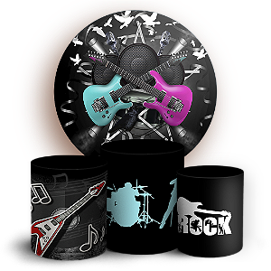 KIT Redondo e Trio - Rock and Roll - Sublimado 3D