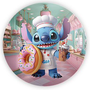 Mini Painel - Stitch Confeitaria - Sublimado 3D
