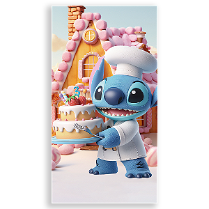 Faixa Lateral - Stitch Confeitaria - Sublimado 3D