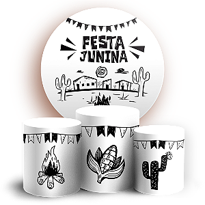 KIT Redondo e Trio - Festa Junina - Sublimado 3D