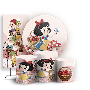 KIT Redondo Trio e Faixa - Branca De Neve - Sublimado 3D