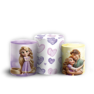 Trio Cilindro - Rapunzel - Sublimado 3D