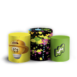 Trio Cilindro - Os Rosas - Sublimado 3D