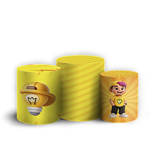 Trio Cilindro - Os Rosas - Sublimado 3D