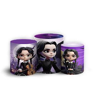 Trio Cilindro - Wandinha - Sublimado 3D