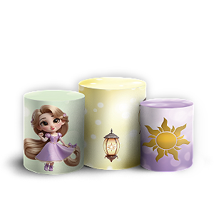 Trio Cilindro - Rapunzel - Sublimado 3D