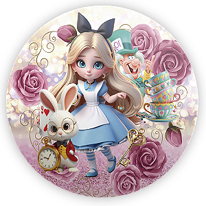 Painel Redondo - Alice - Sublimado 3D