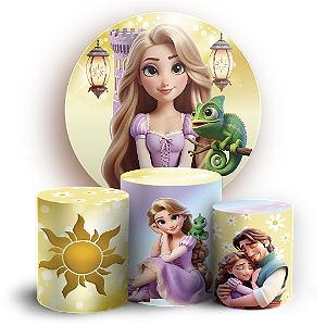 KIT Redondo e Trio - Rapunzel - Sublimado 3D