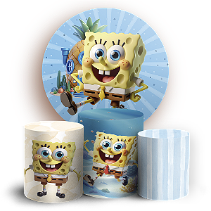 KIT Redondo e Trio - Bob Esponja - Sublimado 3D