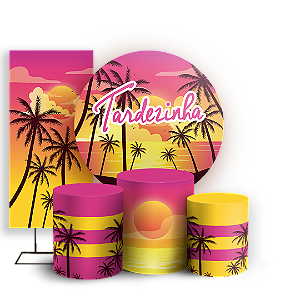 KIT Redondo Trio e Faixa - Tardezinha - Sublimado 3D