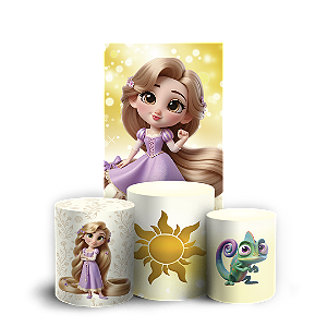 Faixa Lateral e Trio Cilindro Sublimado 3D Vest Facil - Rapunzel