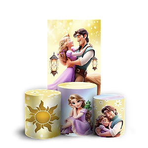 Faixa Lateral e Trio Cilindro Sublimado 3D Vest Facil - Rapunzel