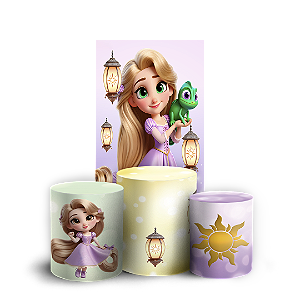 Faixa Lateral e Trio Cilindro Sublimado 3D Vest Facil - Rapunzel