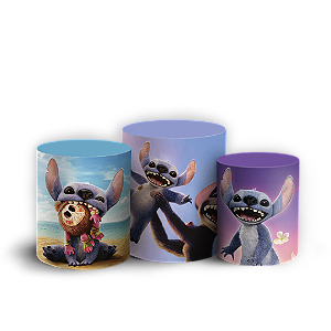 Trio Cilindro - Lilo Stitch - Sublimado 3D