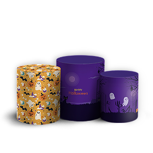 Trio Cilindro - Halloween - Sublimado 3D
