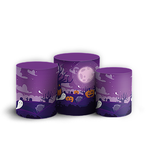 Trio Cilindro - Halloween - Sublimado 3D