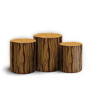 Trio Cilindro - Bosque - Sublimado 3D