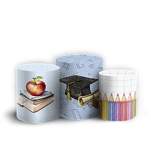 Trio Cilindro - Dia Dos Professores - Sublimado 3D