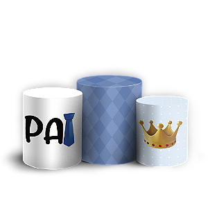 Trio Cilindro - Dia Dos Pais - Sublimado 3D