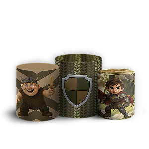 Trio Cilindro - Como Treinar Seu Dragão - Sublimado 3D