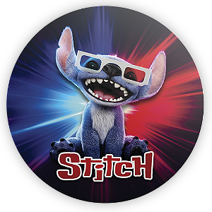 Painel Redondo - Lilo Stitch - Sublimado 3D