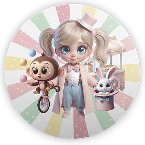Painel Redondo - Circo - Sublimado 3D
