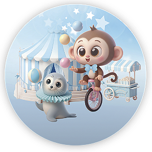 Painel Redondo - Circo - Sublimado 3D