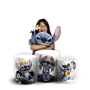 Faixa Lateral e Trio Cilindro Sublimado 3D Vest Facil - Lilo Stitch