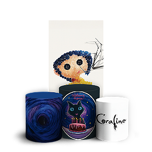 Faixa Lateral e Trio Cilindro Sublimado 3D Vest Facil - Coraline