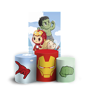 Faixa Lateral e Trio Cilindro Sublimado 3D Vest Facil - Herois Vingadores