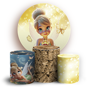 KIT Redondo e Trio - Sininho Tinkerbell - Sublimado 3D