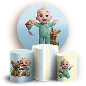 KIT Redondo e Trio - Cocomelon - Sublimado 3D