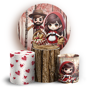 KIT Redondo e Trio - Chapeuzinho Vermelho - Sublimado 3D