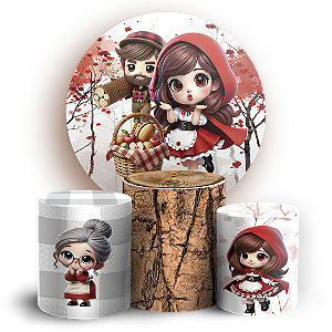 KIT Redondo e Trio - Chapeuzinho Vermelho - Sublimado 3D