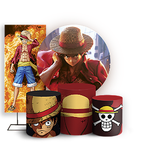 KIT Redondo Trio e Faixa - One Piece - Sublimado 3D