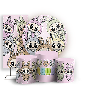 KIT Redondo Trio e Faixa - Labubu - Sublimado 3D