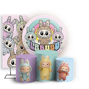 KIT Redondo Trio e Faixa - Labubu - Sublimado 3D