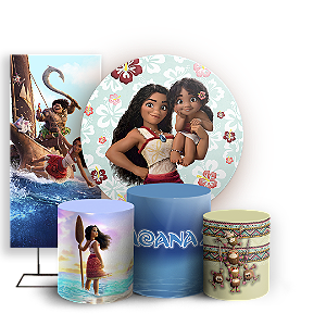 KIT Redondo Trio e Faixa - Moana - Sublimado 3D