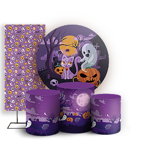 KIT Redondo Trio e Faixa - Halloween - Sublimado 3D