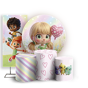 KIT Redondo Trio e Faixa - Mundo Bita - Sublimado 3D