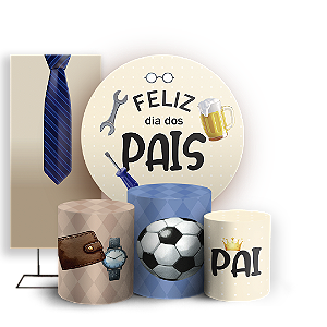 KIT Redondo Trio e Faixa - Dia Dos Pais - Sublimado 3D