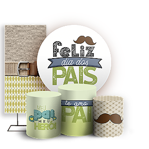 KIT Redondo Trio e Faixa - Dia Dos Pais - Sublimado 3D